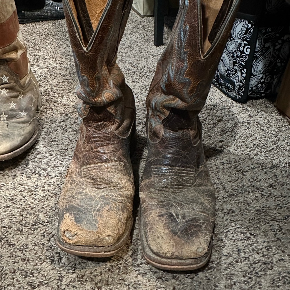 Brown Leather Cowboy Boots